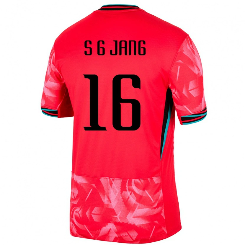 Danxen Barn Sør-Korea Jang Sel Gi #16 Rød Hjemmetrøye Drakt Trøye 24-26 Skjorter T-Skjorte