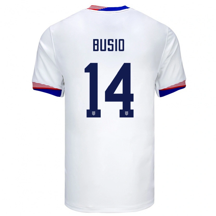 Danxen Barn Usa Gianluca Busio #14 Hvit Hjemmetrøye Drakt Trøye 24-26 Skjorter T-Skjorte
