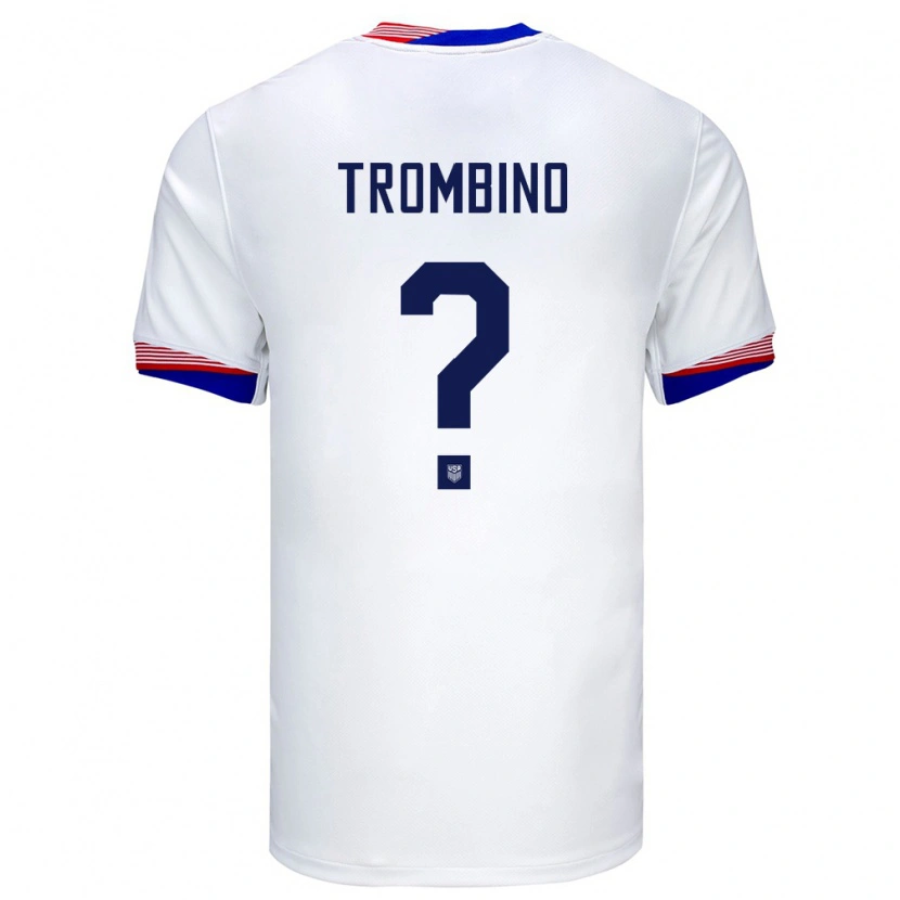 Danxen Barn Usa Caleb Trombino #0 Hvit Hjemmetrøye Drakt Trøye 24-26 Skjorter T-Skjorte