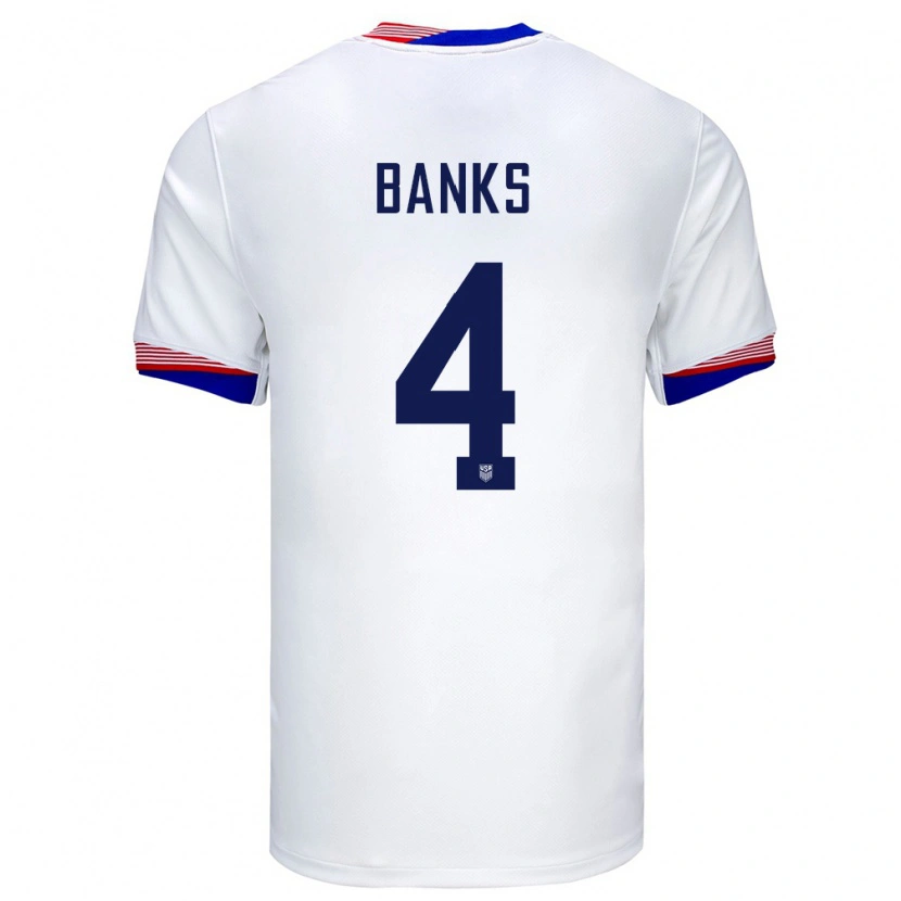 Danxen Barn Usa Noahkai Banks #4 Hvit Hjemmetrøye Drakt Trøye 24-26 Skjorter T-Skjorte