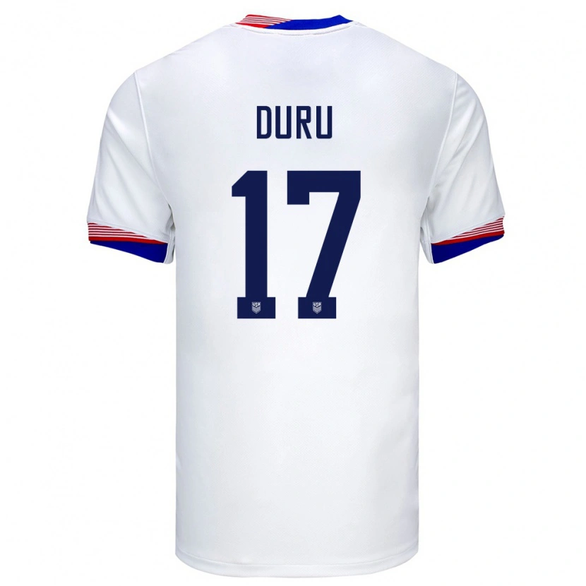 Danxen Barn Usa Leo Duru #17 Hvit Hjemmetrøye Drakt Trøye 24-26 Skjorter T-Skjorte