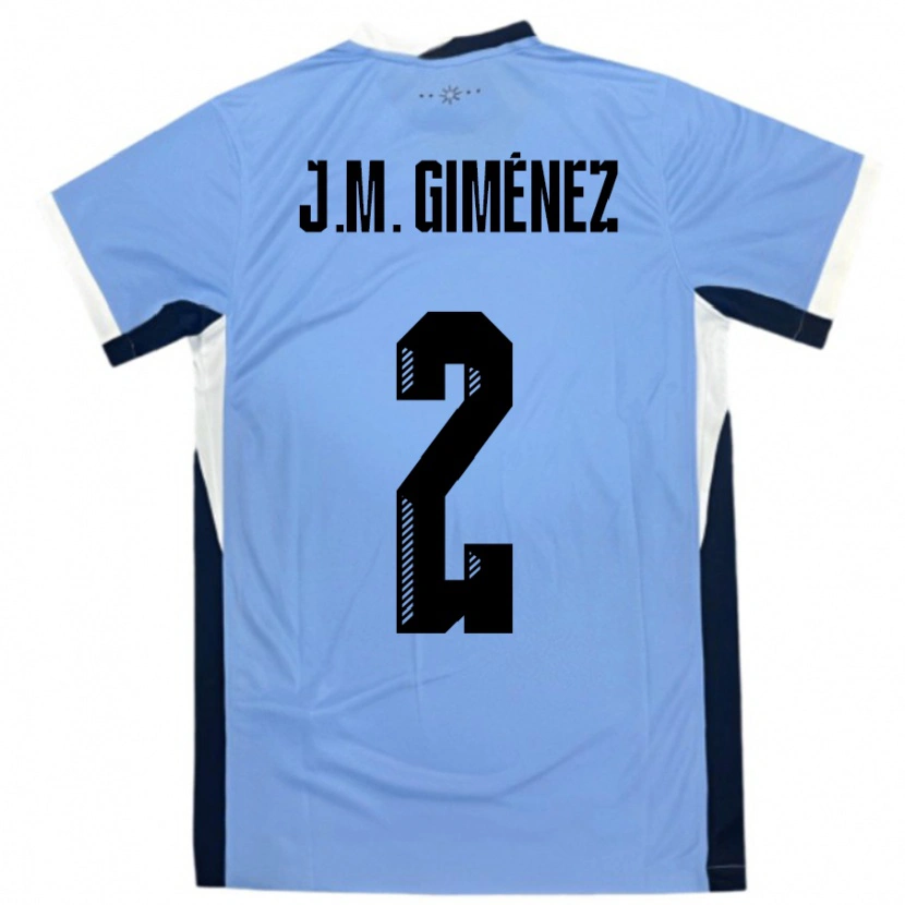 Danxen Barn Uruguay José María Giménez #2 Hvit Svart Hjemmetrøye Drakt Trøye 24-26 Skjorter T-Skjorte