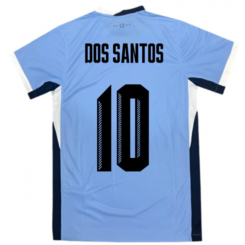 Danxen Barn Uruguay Alexander Dos Santos #10 Hvit Svart Hjemmetrøye Drakt Trøye 24-26 Skjorter T-Skjorte