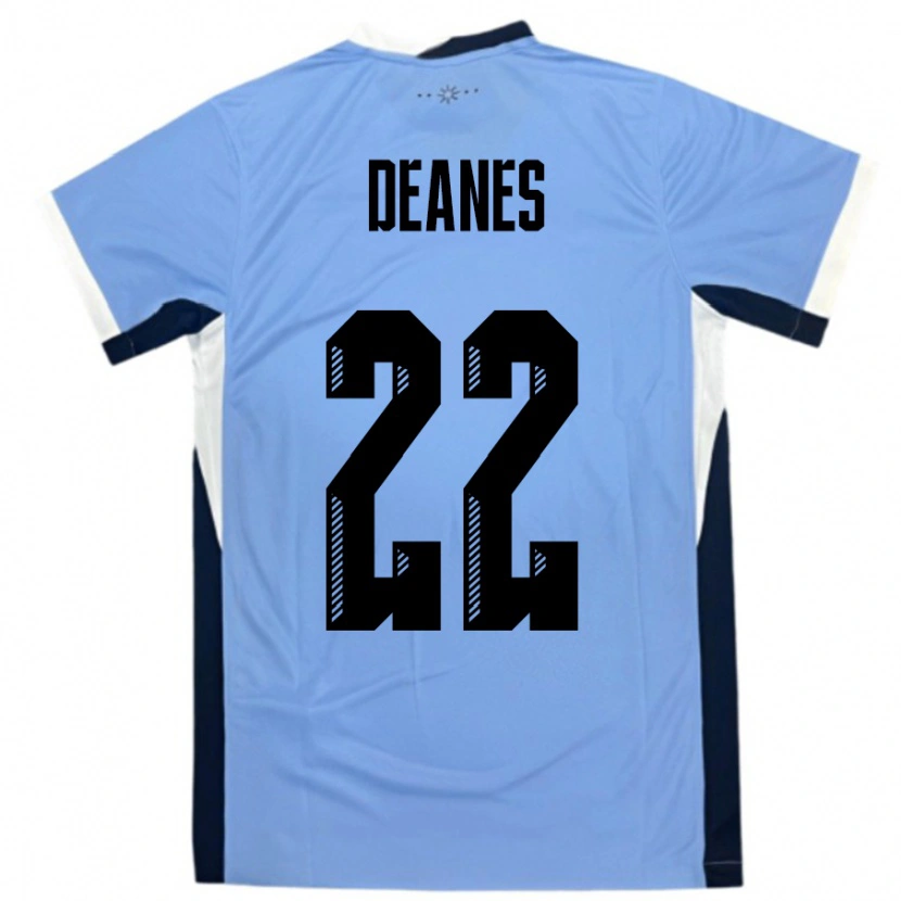 Danxen Barn Uruguay Tiago Deanes #22 Hvit Svart Hjemmetrøye Drakt Trøye 24-26 Skjorter T-Skjorte