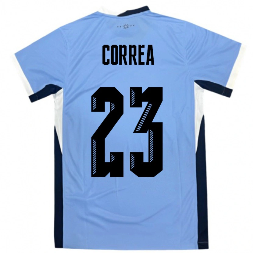 Danxen Barn Uruguay Fabrizio Correa #23 Hvit Svart Hjemmetrøye Drakt Trøye 24-26 Skjorter T-Skjorte