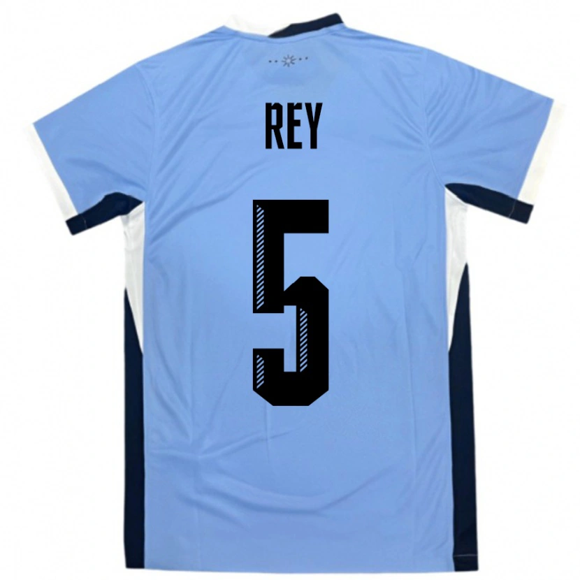 Danxen Barn Uruguay Rodrigo Rey #5 Hvit Svart Hjemmetrøye Drakt Trøye 24-26 Skjorter T-Skjorte