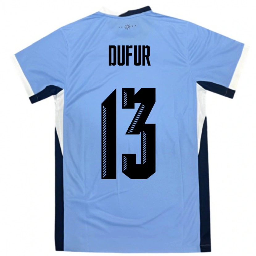 Danxen Barn Uruguay Lautaro Dufur #13 Hvit Svart Hjemmetrøye Drakt Trøye 24-26 Skjorter T-Skjorte