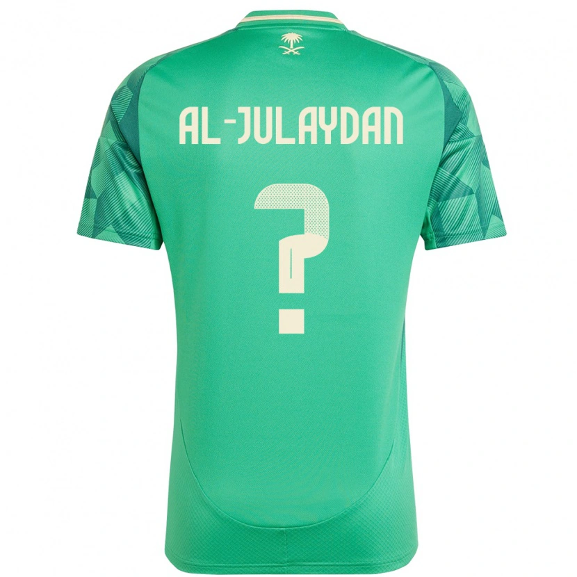 Danxen Barn Saudi-Arabia Ahmed Al-Julaydan #0 Grønn Hjemmetrøye Drakt Trøye 24-26 Skjorter T-Skjorte