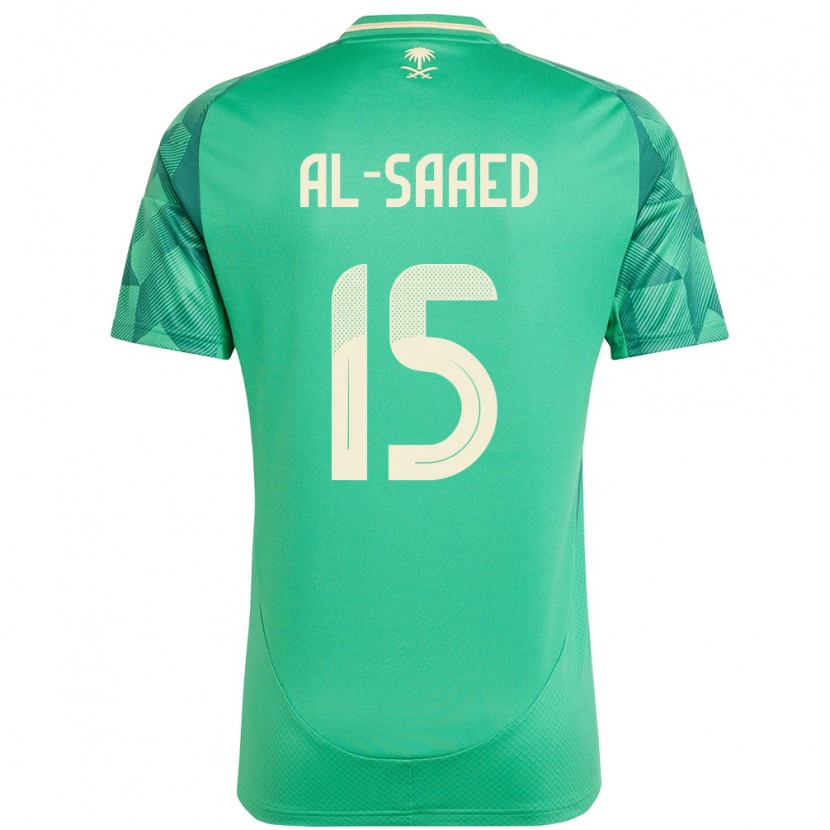 Danxen Barn Saudi-Arabia Turki Abdullah Al-Saaed #15 Grønn Hjemmetrøye Drakt Trøye 24-26 Skjorter T-Skjorte