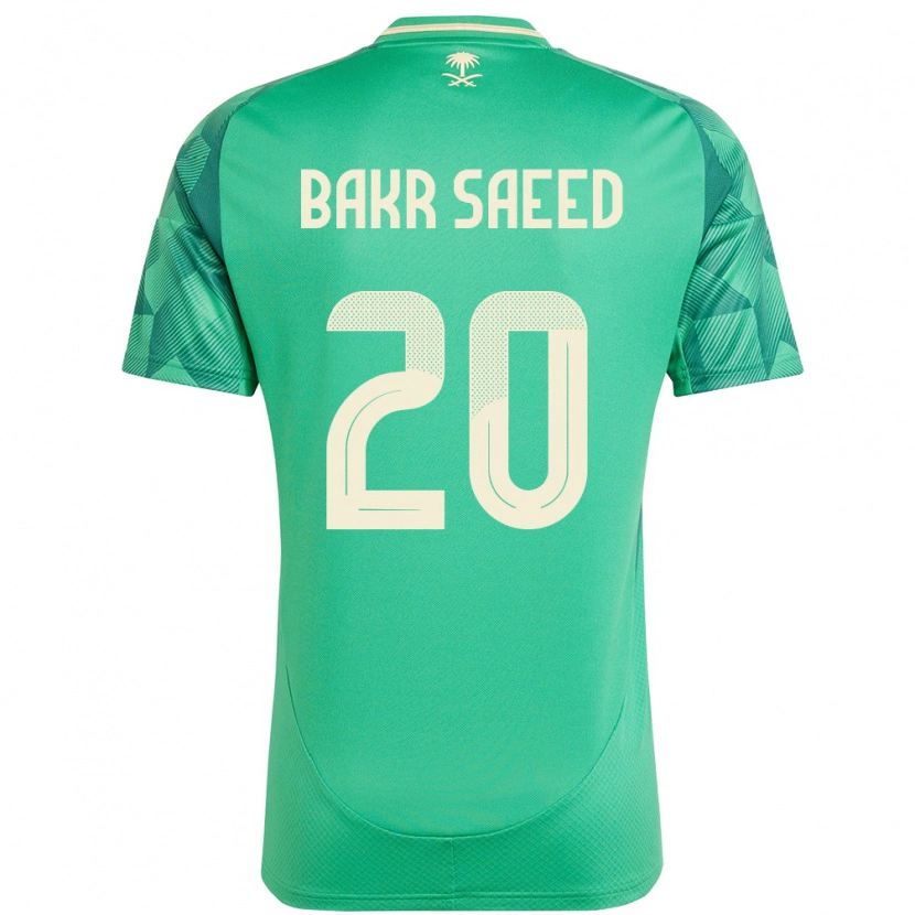Danxen Barn Saudi-Arabia Abu Bakr Saeed #20 Grønn Hjemmetrøye Drakt Trøye 24-26 Skjorter T-Skjorte