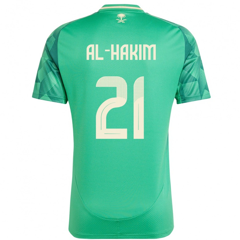 Danxen Barn Saudi-Arabia Mohammed Al-Hakim #21 Grønn Hjemmetrøye Drakt Trøye 24-26 Skjorter T-Skjorte