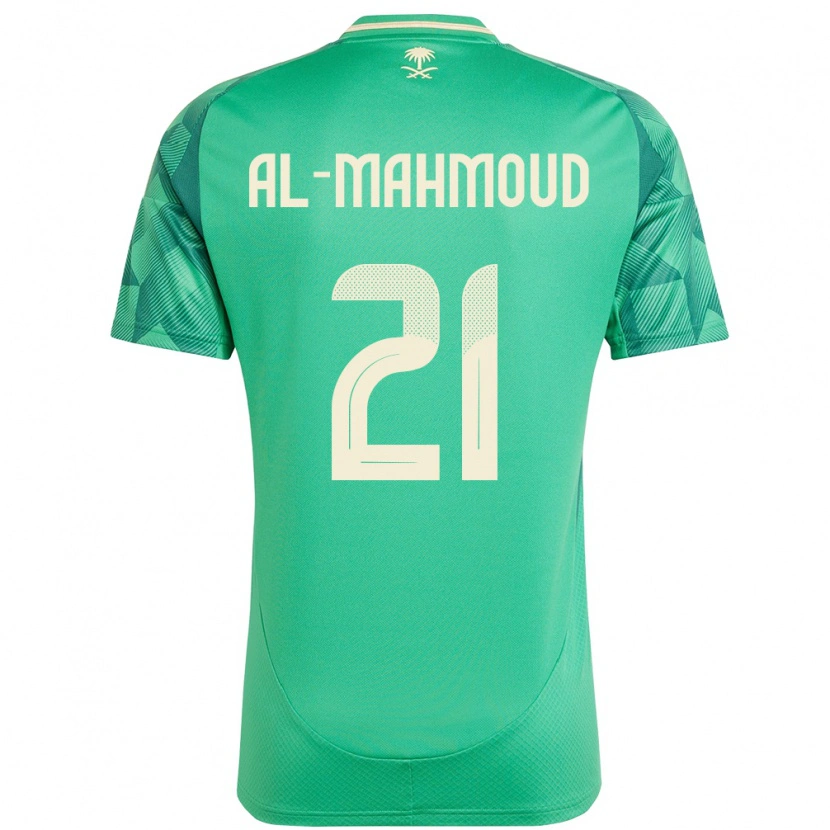 Danxen Barn Saudi-Arabia Mohammed Al-Mahmoud #21 Grønn Hjemmetrøye Drakt Trøye 24-26 Skjorter T-Skjorte