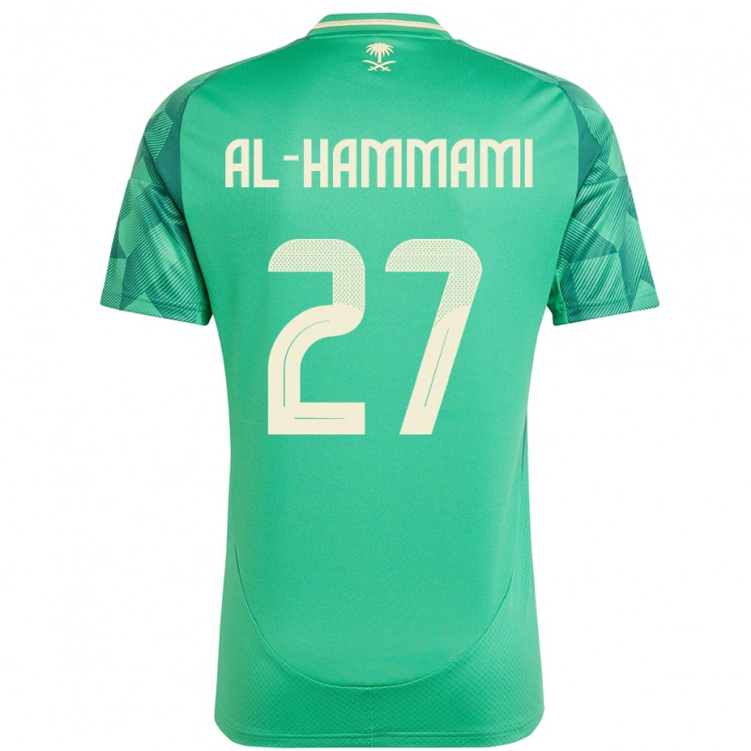 Danxen Barn Saudi-Arabia Hammam Al-Hammami #27 Grønn Hjemmetrøye Drakt Trøye 24-26 Skjorter T-Skjorte