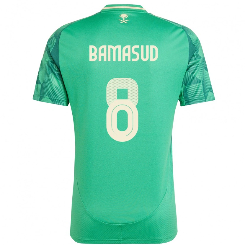 Danxen Barn Saudi-Arabia Ahmed Bamasud #8 Grønn Hjemmetrøye Drakt Trøye 24-26 Skjorter T-Skjorte