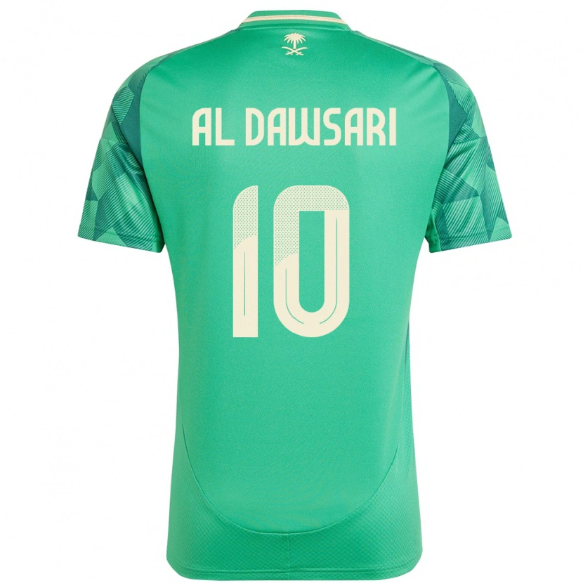 Danxen Barn Saudi-Arabia Salem Al Dawsari #10 Grønn Hjemmetrøye Drakt Trøye 24-26 Skjorter T-Skjorte