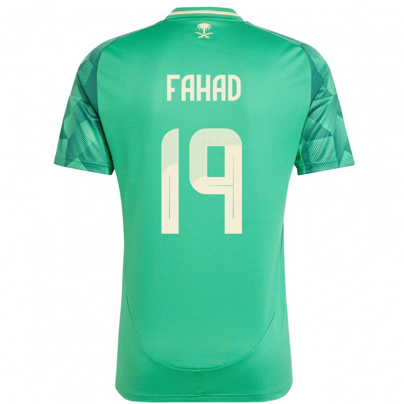 Danxen Barn Saudi-Arabia Fahad Al Muwallad #19 Grønn Hjemmetrøye Drakt Trøye 24-26 Skjorter T-Skjorte