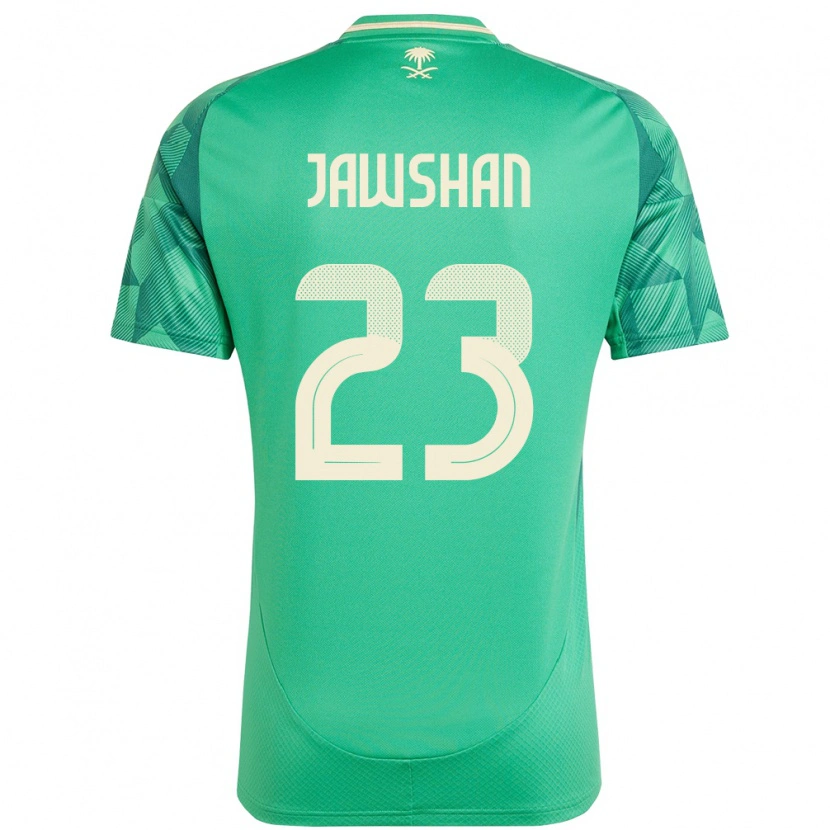 Danxen Barn Saudi-Arabia Yazeed Jawshan #23 Grønn Hjemmetrøye Drakt Trøye 24-26 Skjorter T-Skjorte