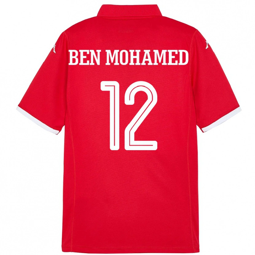 Danxen Barn Tunisia Ibtissem Ben Mohamed #12 Rød Hjemmetrøye Drakt Trøye 24-26 Skjorter T-Skjorte
