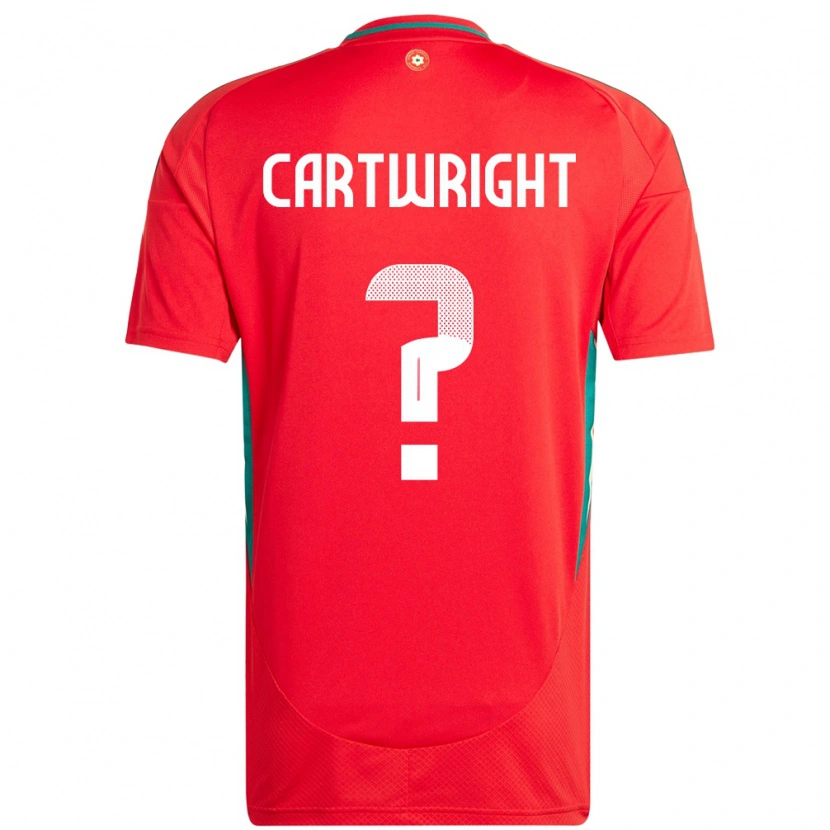 Danxen Barn Wales Logan Cartwright #0 Rød Hjemmetrøye Drakt Trøye 24-26 Skjorter T-Skjorte