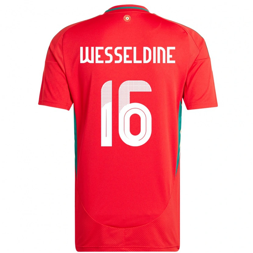 Danxen Barn Wales Charlie Wesseldine #16 Rød Hjemmetrøye Drakt Trøye 24-26 Skjorter T-Skjorte