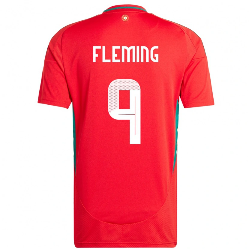 Danxen Barn Wales Cole Fleming #9 Rød Hjemmetrøye Drakt Trøye 24-26 Skjorter T-Skjorte