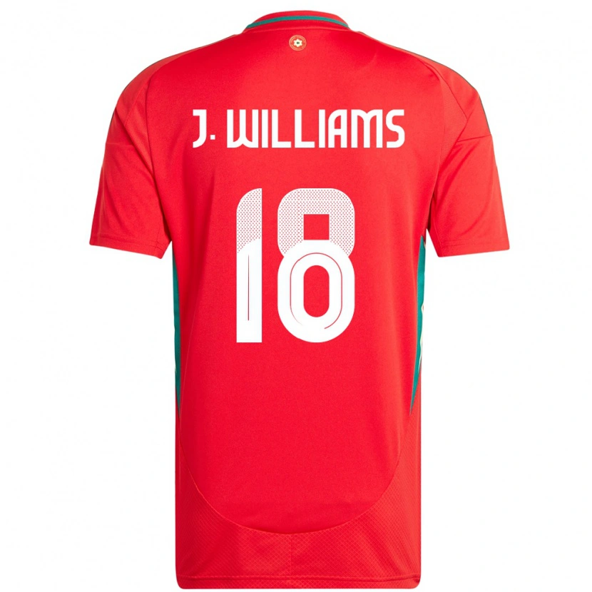 Danxen Barn Wales Jonathan Williams #18 Rød Hjemmetrøye Drakt Trøye 24-26 Skjorter T-Skjorte