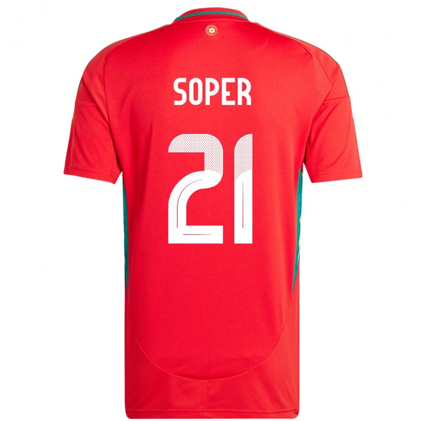 Danxen Barn Wales Poppy Soper #21 Rød Hjemmetrøye Drakt Trøye 24-26 Skjorter T-Skjorte