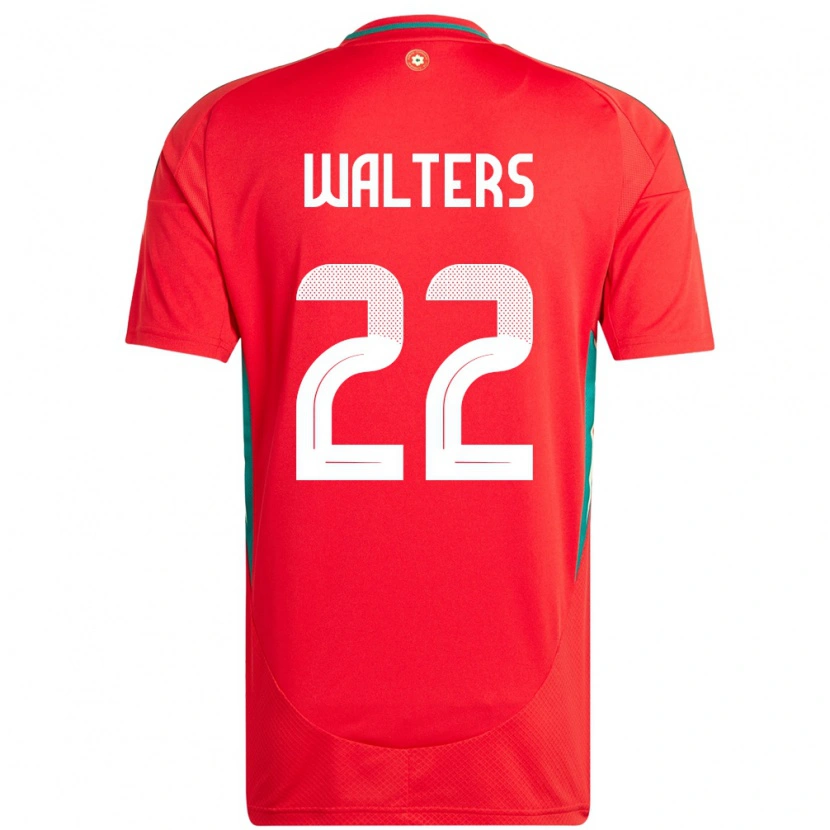 Danxen Barn Wales Georgia Walters #22 Rød Hjemmetrøye Drakt Trøye 24-26 Skjorter T-Skjorte