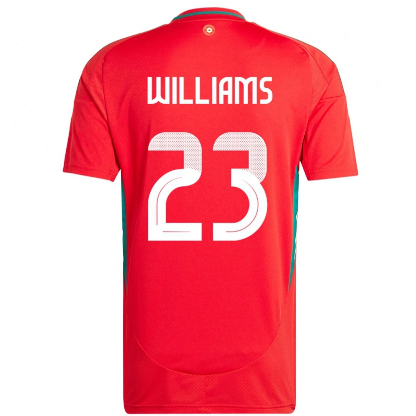 Danxen Barn Wales Chloe Williams #23 Rød Hjemmetrøye Drakt Trøye 24-26 Skjorter T-Skjorte