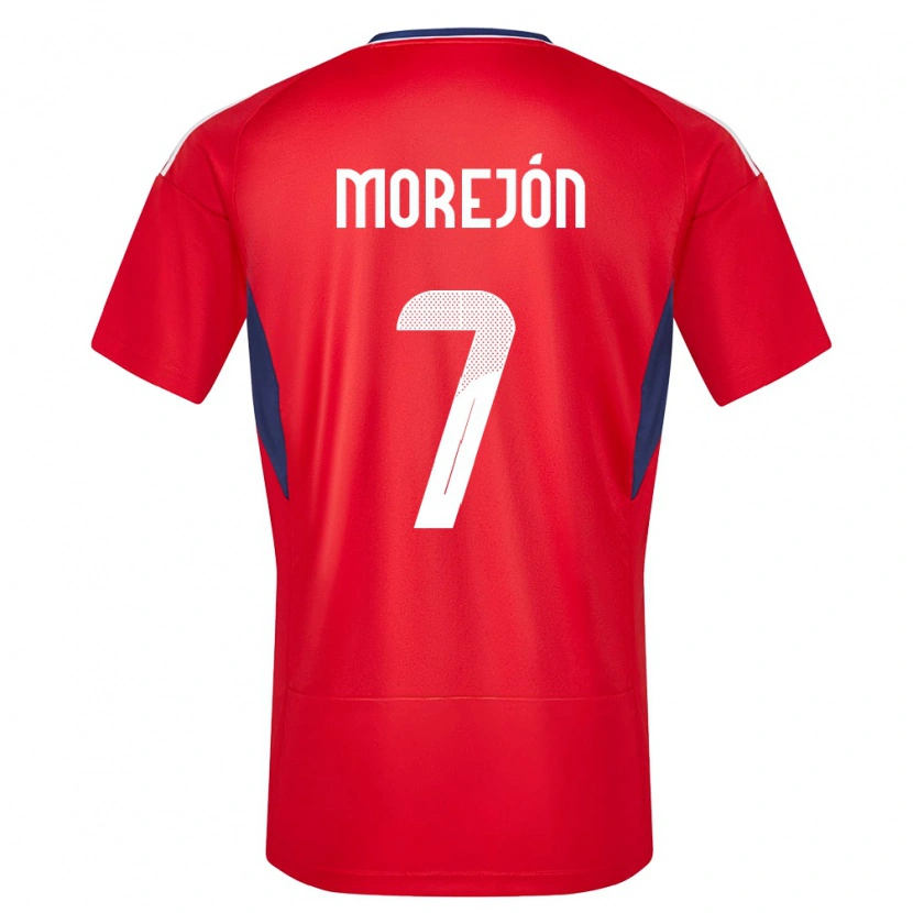 Danxen Barn Costa Rica Jorge Morejón #7 Rød Hjemmetrøye Drakt Trøye 24-26 Skjorter T-Skjorte