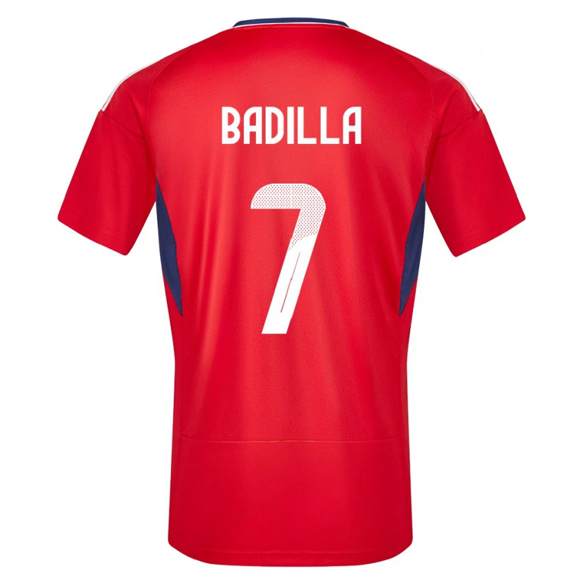 Danxen Barn Costa Rica Isaac Badilla #7 Rød Hjemmetrøye Drakt Trøye 24-26 Skjorter T-Skjorte