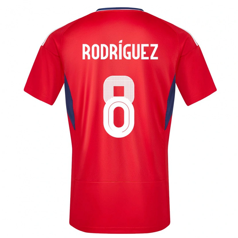 Danxen Barn Costa Rica Bryson Rodríguez #8 Rød Hjemmetrøye Drakt Trøye 24-26 Skjorter T-Skjorte