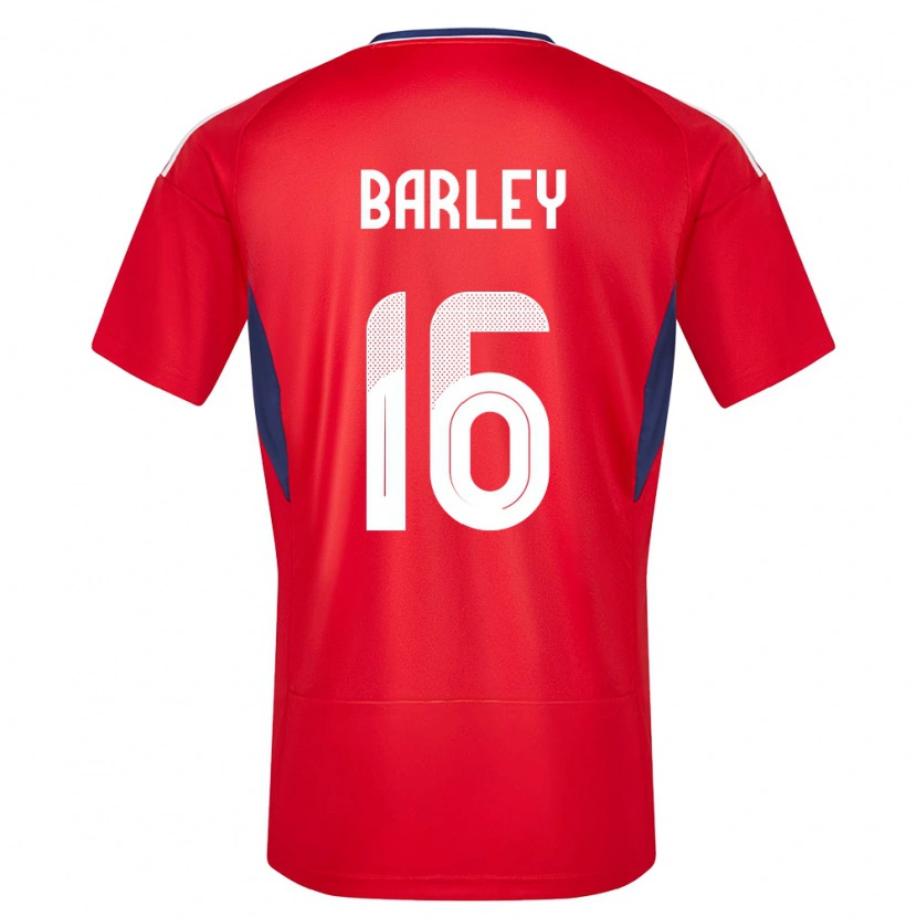 Danxen Barn Costa Rica Ethan Barley #16 Rød Hjemmetrøye Drakt Trøye 24-26 Skjorter T-Skjorte