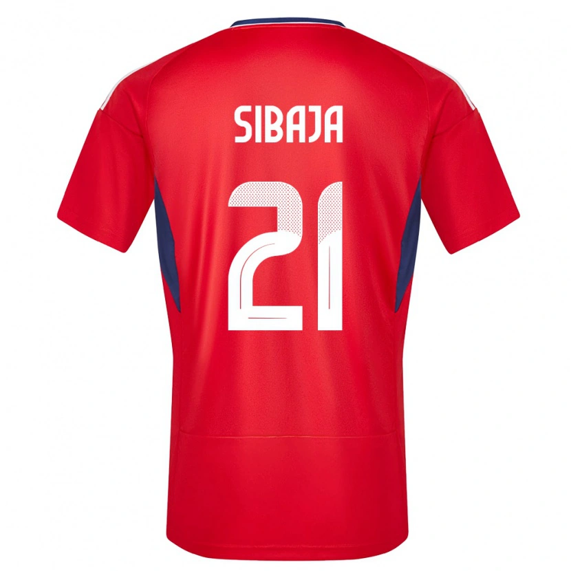Danxen Barn Costa Rica Gabriel Sibaja #21 Rød Hjemmetrøye Drakt Trøye 24-26 Skjorter T-Skjorte