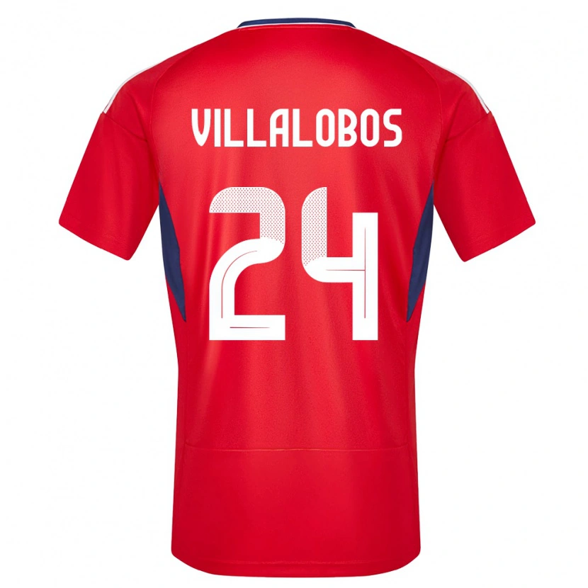 Danxen Barn Costa Rica Anthuan Villalobos #24 Rød Hjemmetrøye Drakt Trøye 24-26 Skjorter T-Skjorte