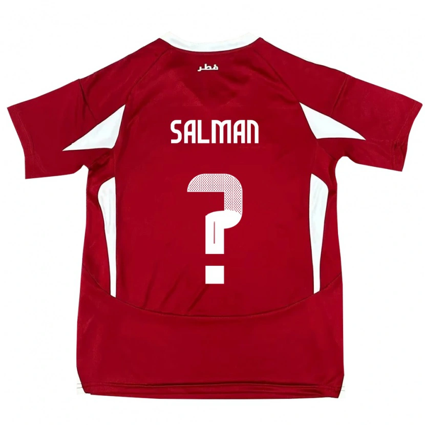 Danxen Barn Qatar Youssef Salman #0 Rød Hjemmetrøye Drakt Trøye 24-26 Skjorter T-Skjorte