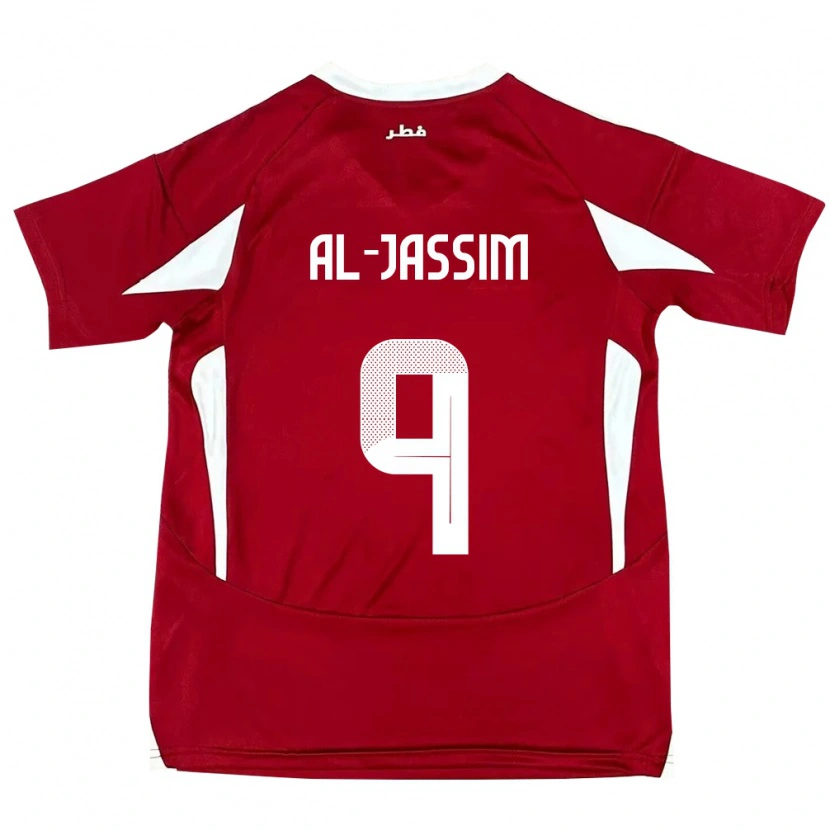 Danxen Barn Qatar Kholoud Al Jassim #9 Rød Hjemmetrøye Drakt Trøye 24-26 Skjorter T-Skjorte