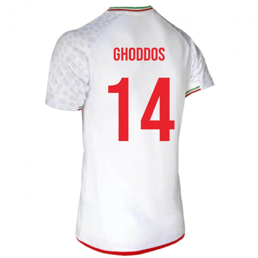 Danxen Barn Iran Saman Ghoddos #14 Hvit Hjemmetrøye Drakt Trøye 24-26 Skjorter T-Skjorte
