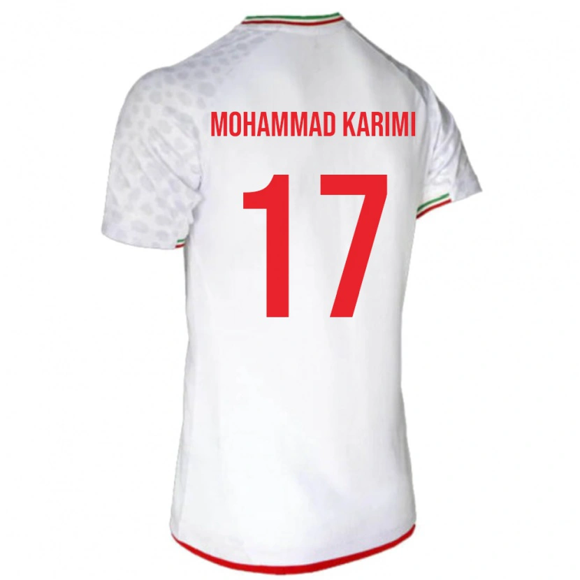 Danxen Barn Iran Seyed Mohammad Karimi #17 Hvit Hjemmetrøye Drakt Trøye 24-26 Skjorter T-Skjorte