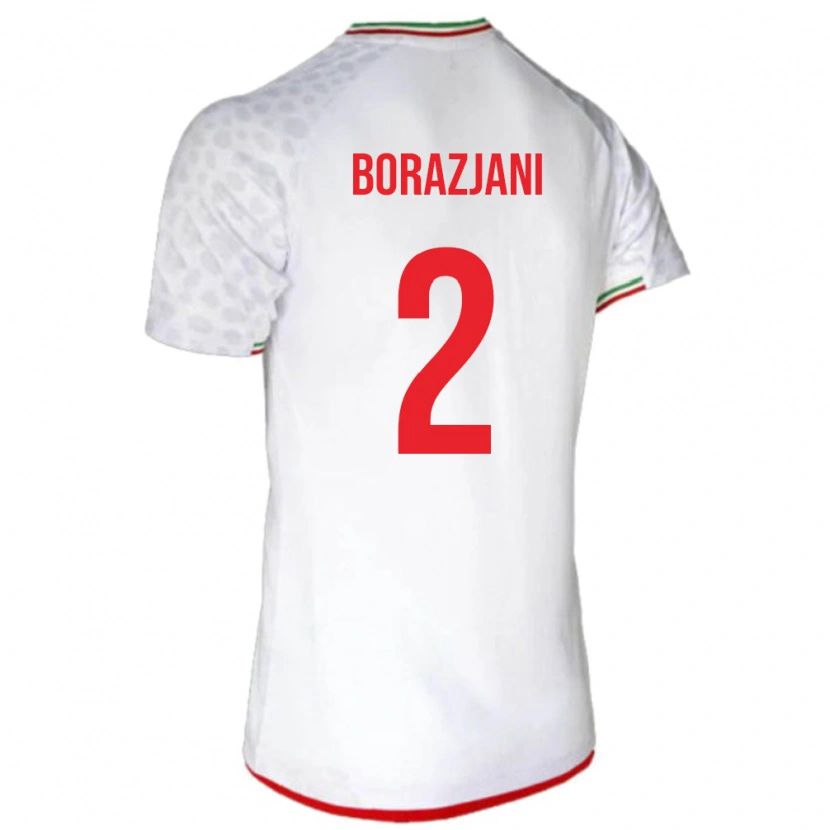 Danxen Barn Iran Fatemeh Amineh Borazjani #2 Hvit Hjemmetrøye Drakt Trøye 24-26 Skjorter T-Skjorte