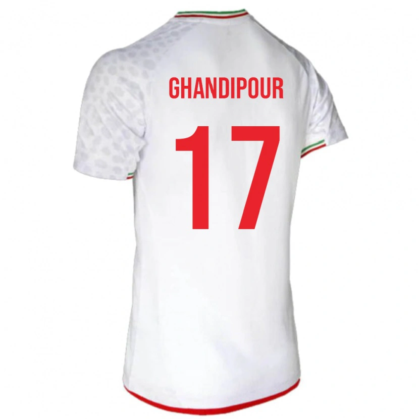 Danxen Barn Iran Reza Ghandipour #17 Hvit Hjemmetrøye Drakt Trøye 24-26 Skjorter T-Skjorte