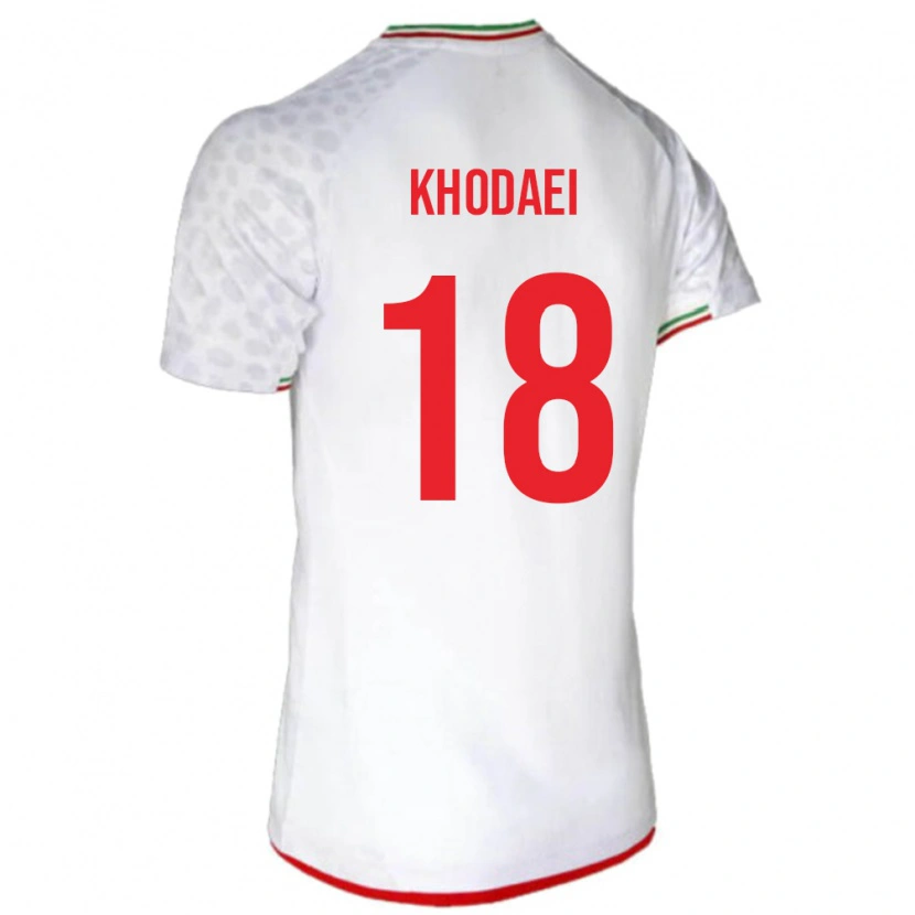 Danxen Barn Iran Alireza Khodaei #18 Hvit Hjemmetrøye Drakt Trøye 24-26 Skjorter T-Skjorte