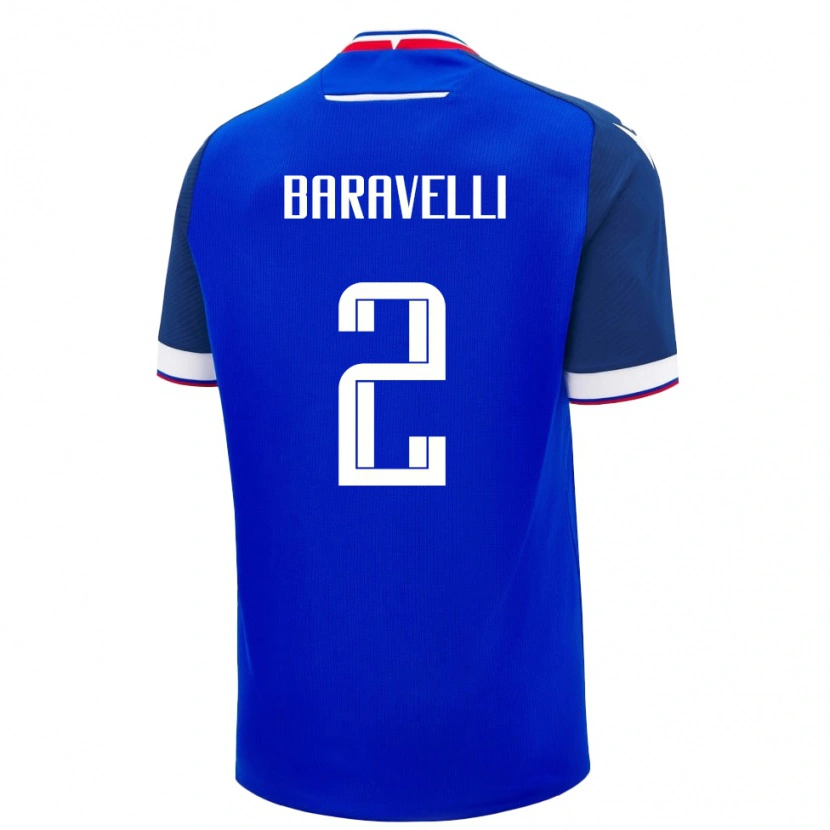 Danxen Barn Slovakia Rocco Baravelli #2 Blå Hjemmetrøye Drakt Trøye 24-26 Skjorter T-Skjorte
