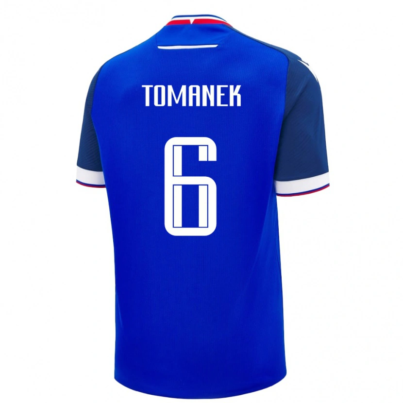 Danxen Barn Slovakia Robert Tomanek #6 Blå Hjemmetrøye Drakt Trøye 24-26 Skjorter T-Skjorte