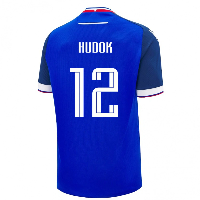 Danxen Barn Slovakia Alex Hudok #12 Blå Hjemmetrøye Drakt Trøye 24-26 Skjorter T-Skjorte