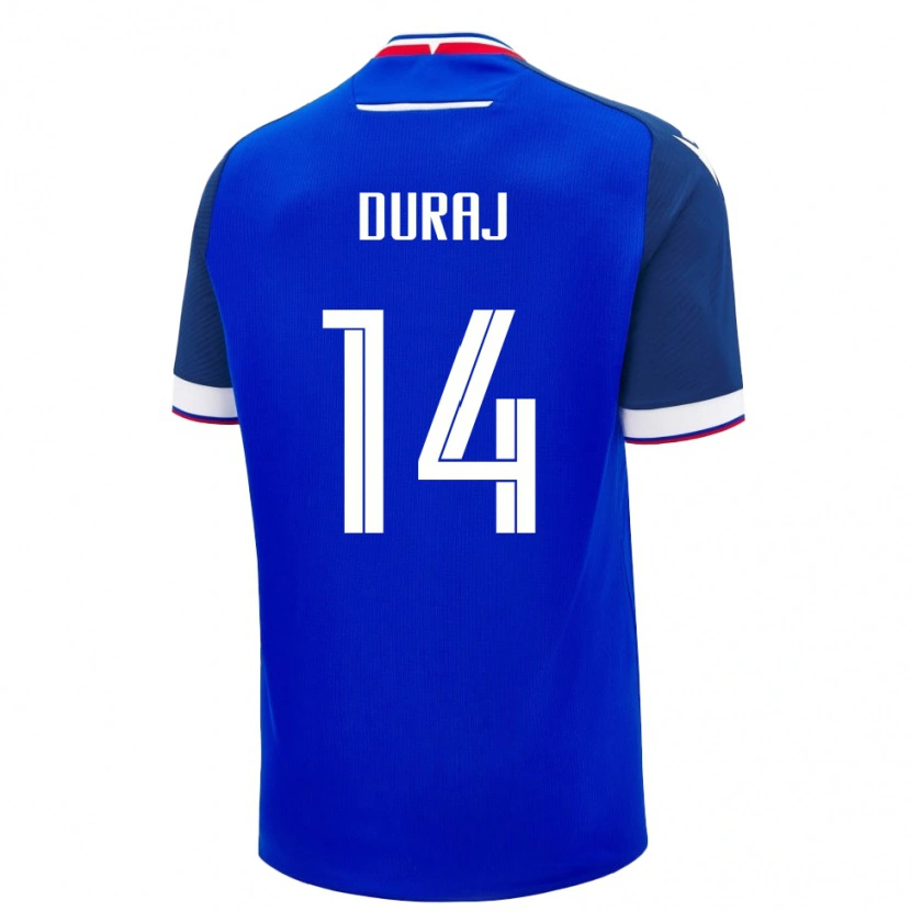 Danxen Barn Slovakia Michal Duraj #14 Blå Hjemmetrøye Drakt Trøye 24-26 Skjorter T-Skjorte
