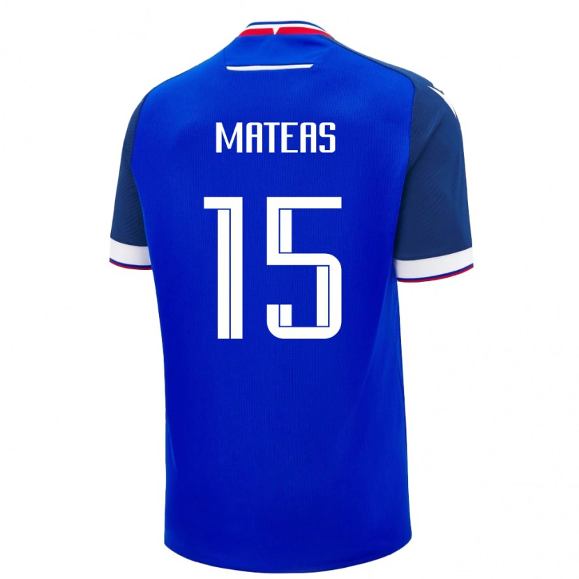 Danxen Barn Slovakia Maxim Mateas #15 Blå Hjemmetrøye Drakt Trøye 24-26 Skjorter T-Skjorte