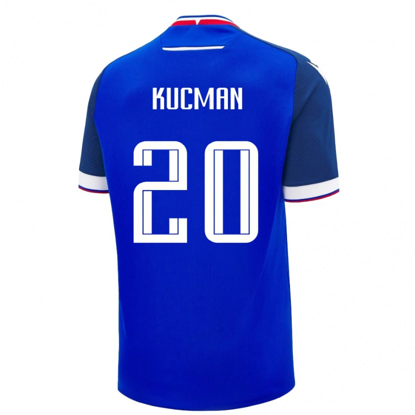 Danxen Barn Slovakia Marcel Kucman #20 Blå Hjemmetrøye Drakt Trøye 24-26 Skjorter T-Skjorte