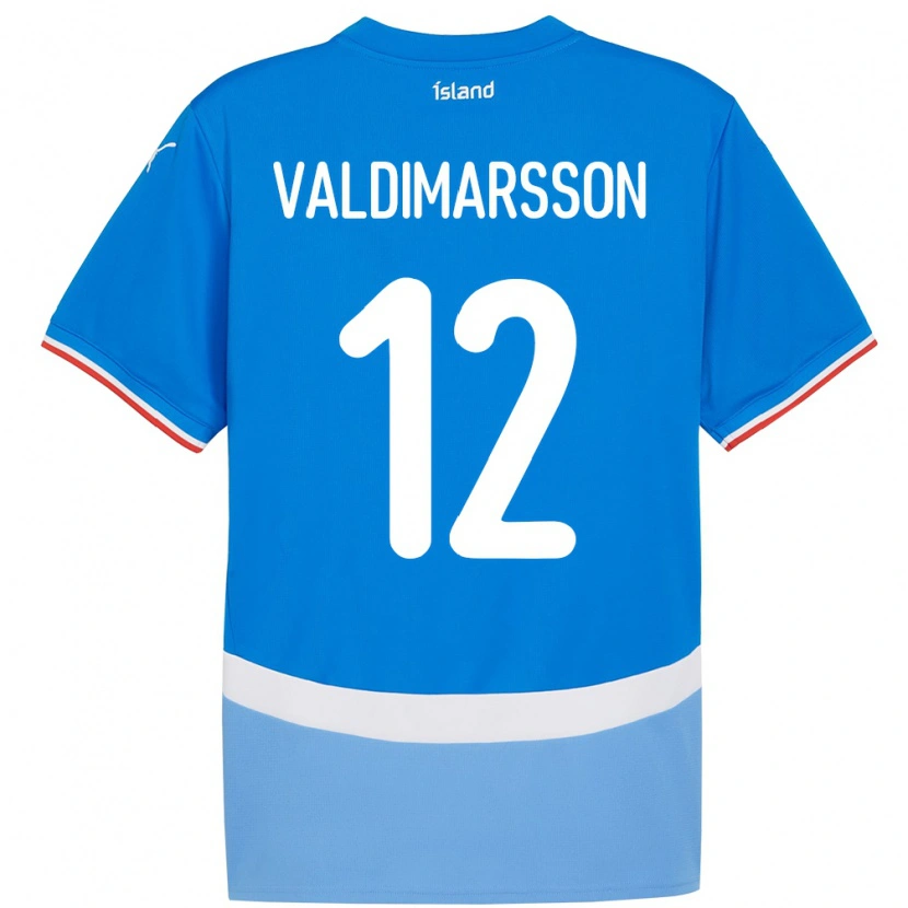 Danxen Barn Island Hákon Rafn Valdimarsson #12 Blå Hjemmetrøye Drakt Trøye 24-26 Skjorter T-Skjorte