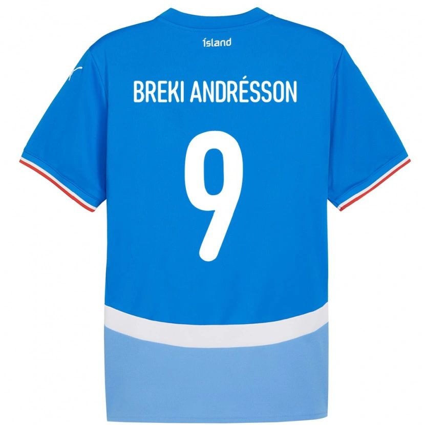 Danxen Barn Island Benoný Breki Andrésson #9 Blå Hjemmetrøye Drakt Trøye 24-26 Skjorter T-Skjorte